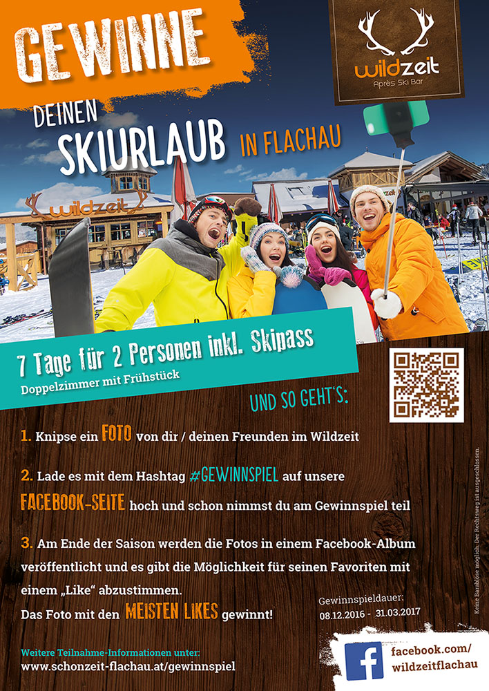 Skiurlaub gewinnen - Gewinnspiel Wildzeit Flachau